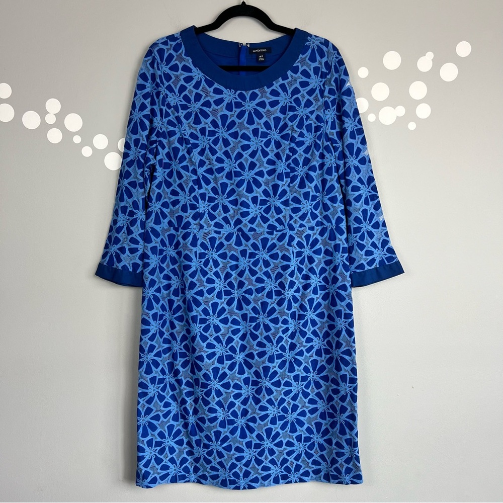 Lands' End Lace Floral Sheath Dress Size 16T
